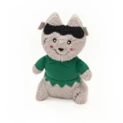 Zippy Paws Holiday Cheeky Chumz Plush Dog Toy - Frankenstein Wolf New