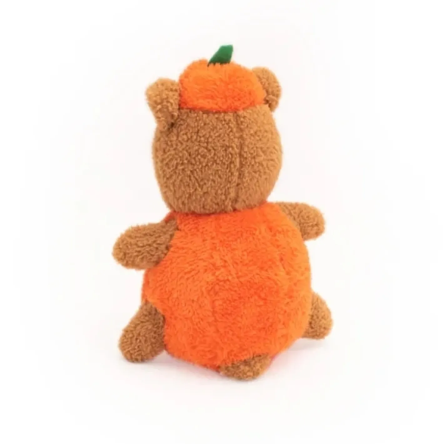 Zippy Paws Holiday Cheeky Chumz Plush Dog Toy - Halloween Pumpkin Bear Hot