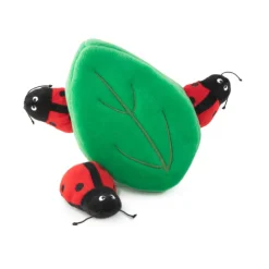 Zippy Paws Interactive Burrow Dog Toy - 3 Ladybugs in a Leaf Discount