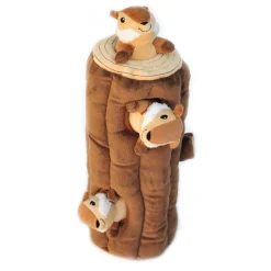 Zippy Paws Interactive Burrow Dog Toy - 3 Chipmunks in a Log Best
