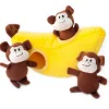 Zippy Paws Interactive Burrow Dog Toy - Monkey 'n Banana Fashion