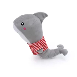 Zippy Paws Playful Pal Plush Squeaker Rope Dog Toy - Shelby the Shark Hot