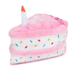Zippy Paws Plush Birthday Cake with Blaster Squeaker Dog Toy Clearance