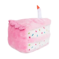 Zippy Paws Plush Birthday Cake with Blaster Squeaker Dog Toy Clearance