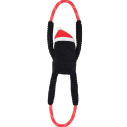 Zippy Paws Plush Squeaker Dog Toy - Christmas Holiday RopeTugz - Penguin New