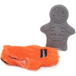 Zippy Paws Plush Squeaker Dog Toy - Halloween Bonez - Zombie Cat Hot