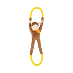 Zippy Paws RopeTugz Plush Squeaker Dog Toy - Moose Discount