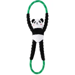 Zippy Paws RopeTugz Squeaker Dog Toy with Rope - Panda Clearance