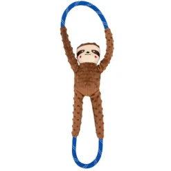 Zippy Paws RopeTugz Squeaker Dog Toy with Rope - Sloth Sale