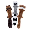 Zippy Paws Skinny Peltz No Stuffing Squeaker Dog Toy-  Chipmunk, Lemur & Monkey 3-Pack Discount