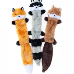 Zippy Paws Skinny Peltz Squeaker Dog Toy 3-pack Large - No Stuffing Outlet