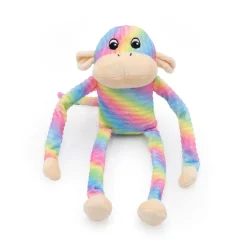 Zippy Paws Spencer the Crinkle Monkey Long Leg Plush Dog Toy - Large Rainbow Sale