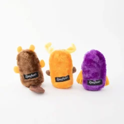 Zippy Paws Squeakie Buddies No Stuffing Small Dog Toy - Beaver, Moose & Walrus Hot