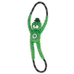 Zippy Paws St. Patrick's RopeTugz Interactive Dog Toy - Lucky Bear Clearance