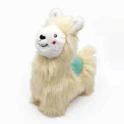 Zippy Paws Wooliez Plush Squeaker Dog Toy - Larry the Llama Fashion
