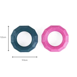 Zippy Paws ZippyTuff+ Dog Toy - Small Ring 2-Pack - Emerald & Magenta New