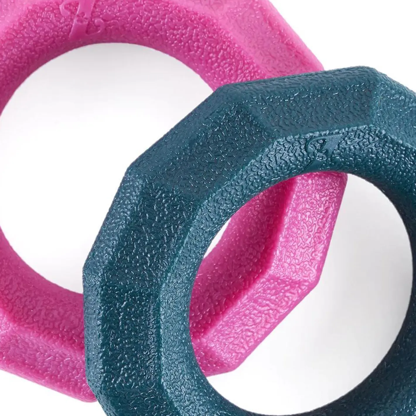 Zippy Paws ZippyTuff+ Dog Toy - Small Ring 2-Pack - Emerald & Magenta New