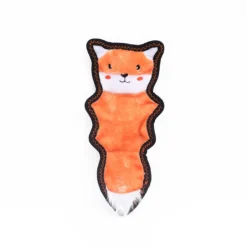 Zippy Paws Z-Stitch Skinny Peltz No Stuffing Squeaker Dog Toy - Fox Clearance