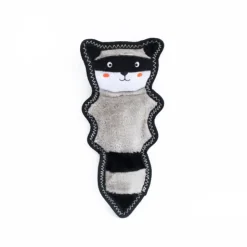 Zippy Paws Z-Stitch Skinny Peltz No Stuffing Squeaker Dog Toy - Raccoon Best