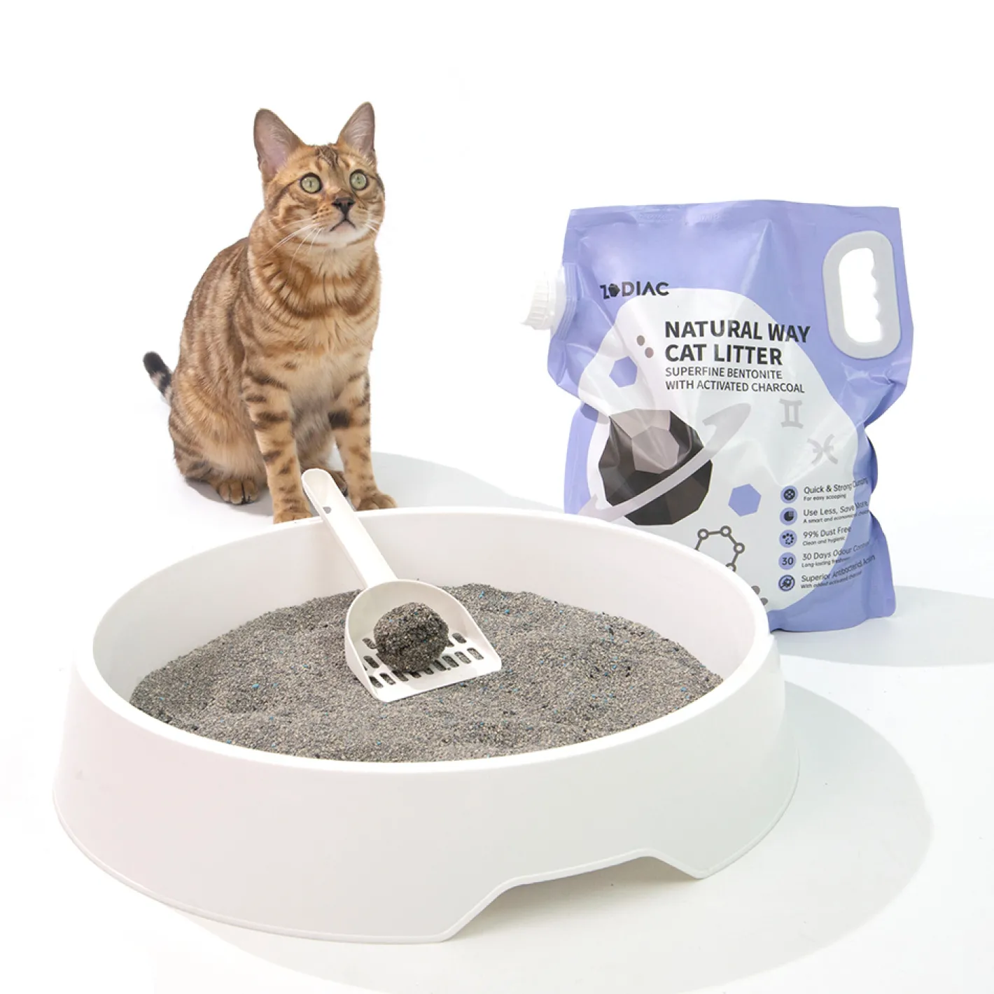 Pidan ZODIAC Natural Way Superfine Bentonite With Activated Charcoal Cat Litter 4.5Kg Outlet
