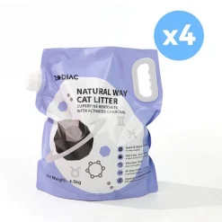 Pidan ZODIAC Natural Way Superfine Bentonite With Activated Charcoal Cat Litter 4.5Kg x 4 Fashion